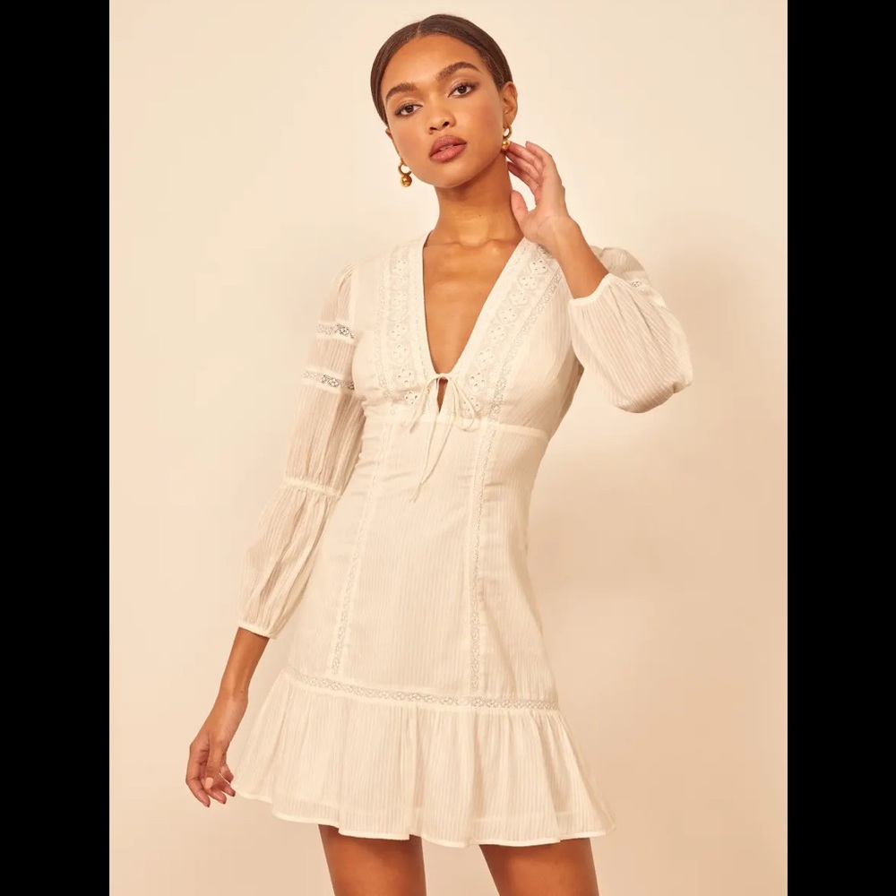 NWT - Reformation - Cecille in Ivory - Size 8